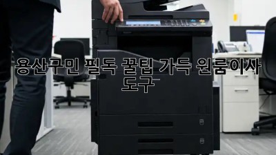 용산구민 필독! 꿀팁 가득 원룸이사 도구📦